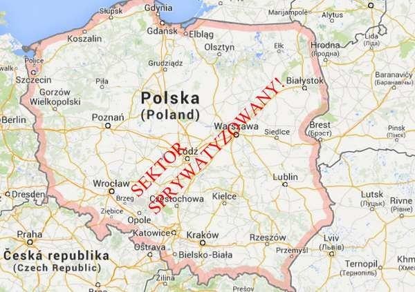 Polska mapka. prywatyzacja