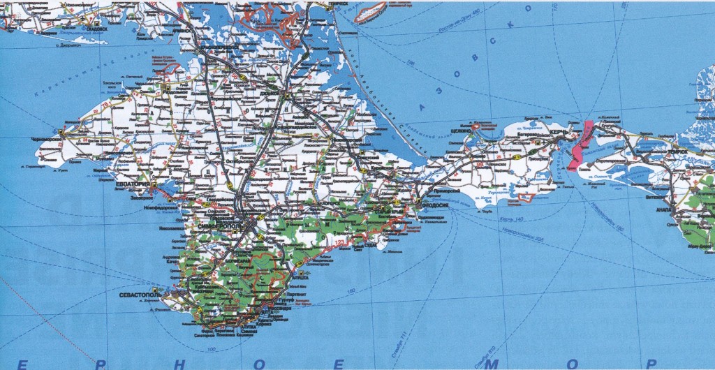 Krym mapa