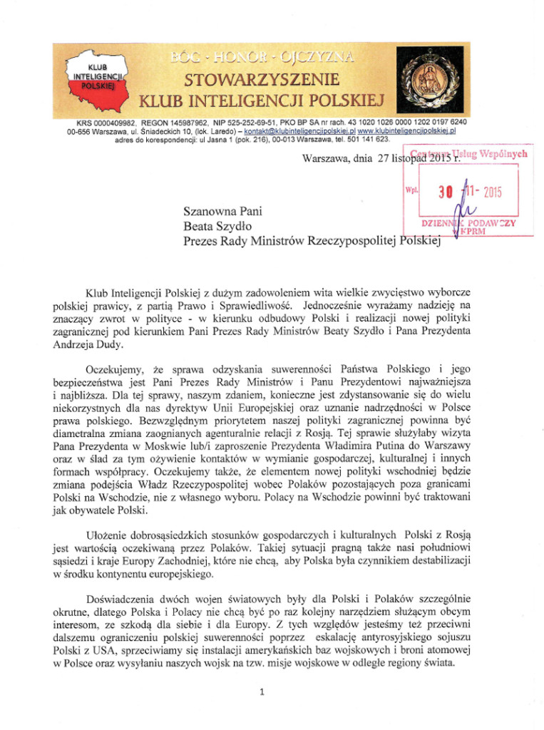 List do Premier Szydlo-1