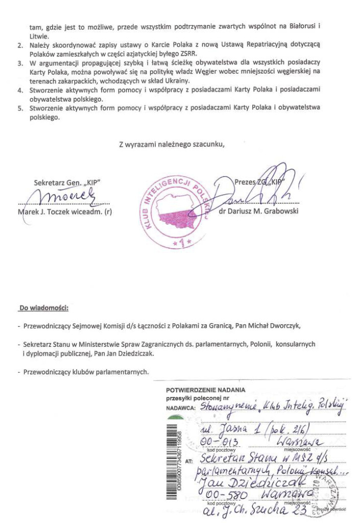 List o Karcie Polaka 3