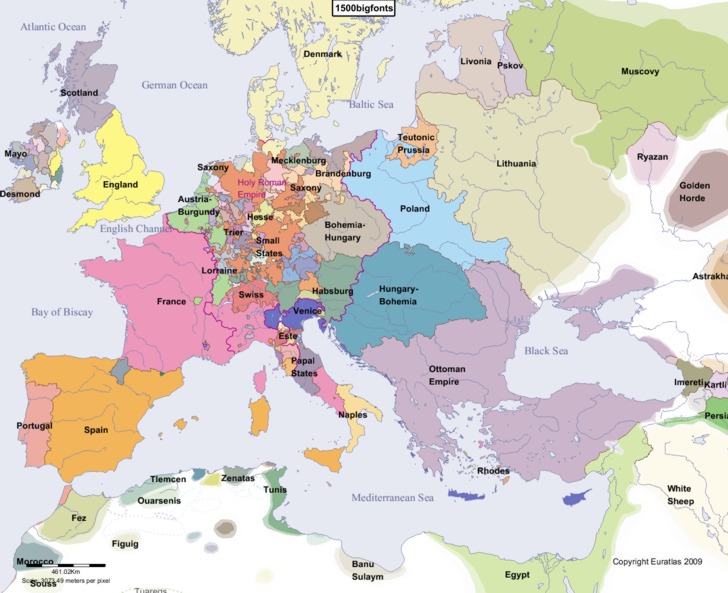 Germanie - Europa 1500