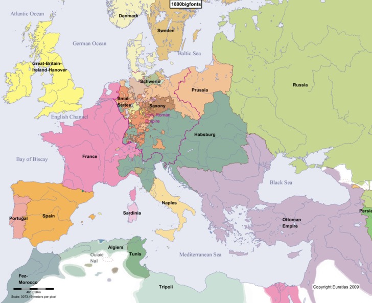 Germanie - Europa 1800
